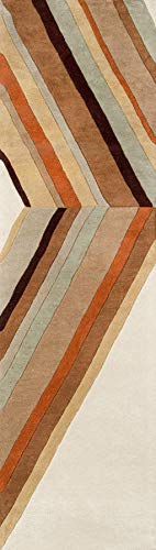 Novogratz Delmar Collection Ultralight Area Rug, 2'3" x 8'0" Runner, Brown