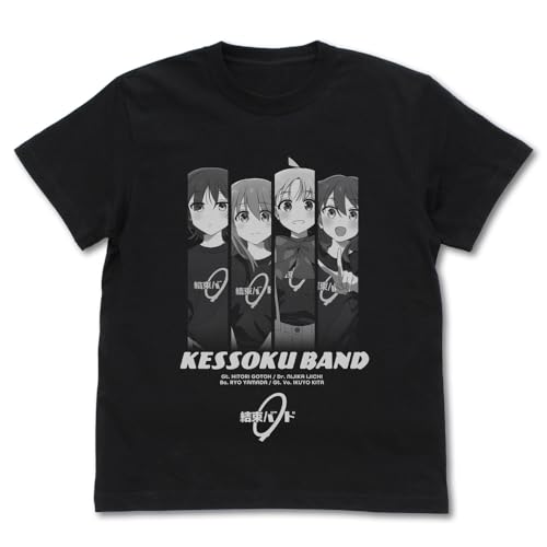 【公式】二次元コスパ アニメ「ぼっち・ざ・ろっく！」 結束バンドメンバー Tシャツ BLACK Mサイズ