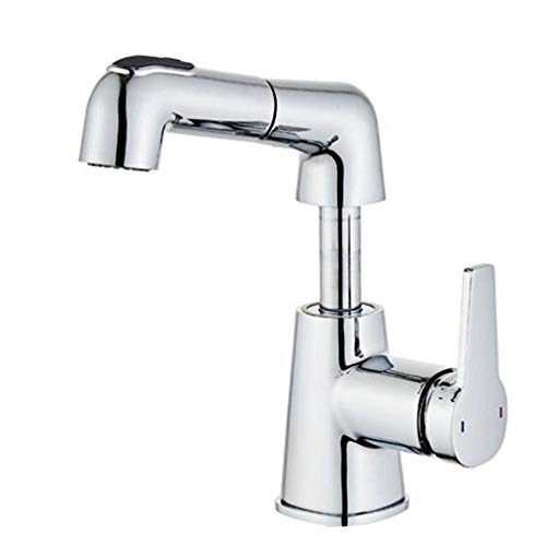 Robinet mitigeur de lavabo avec douchette extractible pour toute la famille