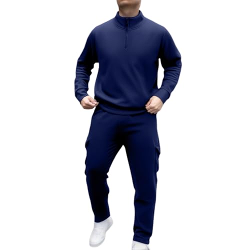 Costume deux pièces bleu pour homme avec veste et pantalon coupe classique taille S