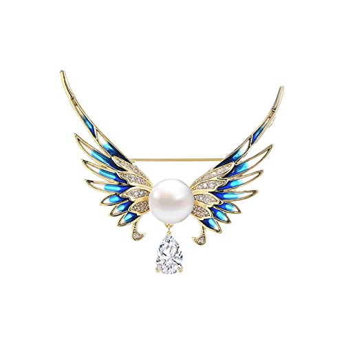 Broche aile d'ange gardien bleu pour rehausser une tenue trop terne