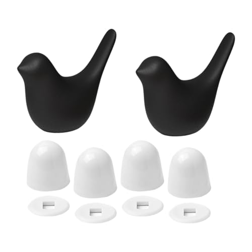 Kuntesetty 2Pcs Toilet Bolt Covers Toilet Floor Screw Cover Bathroom Decorative, Black