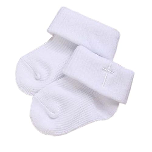 ZCYYYS - ZCYYYS Newborn White Cotton Baby Ankle Crew Socks with Embroidery Cross for Baptism and Christening - Best Deal on Amazon