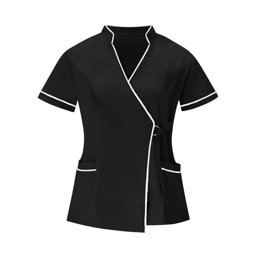 2026 Tunique Médicale Femme Manche Courte Uniforme De Travail Blouse Medicale Tenue Infirmiere...
