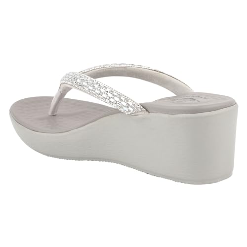 Image of Medifeet Slip-On Wedges Sandals II Rhinestones and Crystals Sandals II Cushion Fashion Sandals For Women's