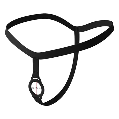 Men's Silicone Ring Thong Underwear - Sexy G-String with Cock Ring - Elastic Strap Bondage Underpant3