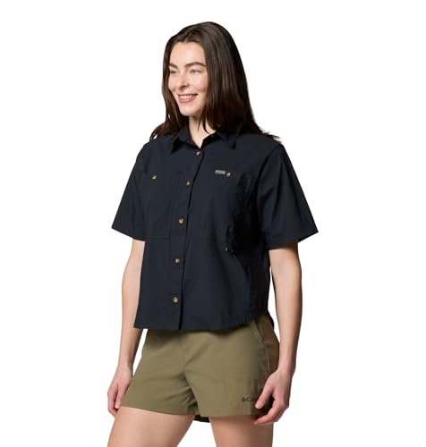 Columbia Damen Standard Brea Falls Woven Short Sleeve, Schwarz – Ansicht 4