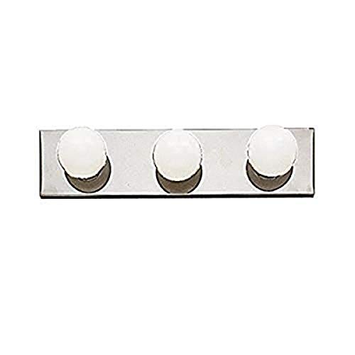 Image of Kichler Linear Bath 623CH 18 inch Bathroom Vanity Light Fixture, 3-Light Chrome Finish Bath Bar for Damp Locations with G Bulb Compatibility, Modern Wall Mount Lighting (18 inch x 4.5 inch x 5.5 inch), 623CH