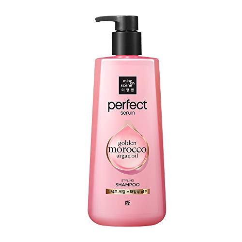MISE EN SCENE Perfect Styling Shampoo 680ml(22.99oz) | Golden Morrocan Argan Oil Improve Split-Ends, Sleekness and Roughness | Quick Dry, Long Lasting Curl and Style and Volumizing Effect for All Hair Types | Korean Hair Products