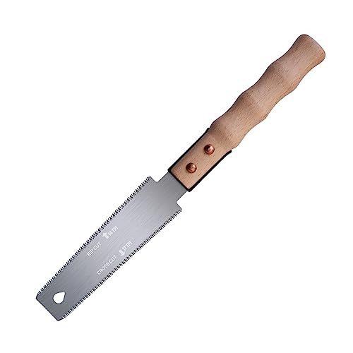SK5 - Sierra de mano japonesa de doble filo de acero flexible para poda de jardín, carpintería, herramientas manuales de corte