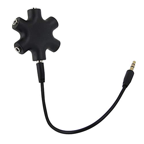 JOYISEN-2PCS-Multi-Headphone-Splitter-35mm-Headphone-Audio-Jack-Splitter-1-Male-to-5-Port-Female-Earphone-Headset-Adapter-Black