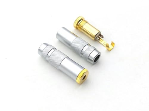 Conectores de cable audio stereo Jack 3.5 mm hembra 2 piezas miniatura 1