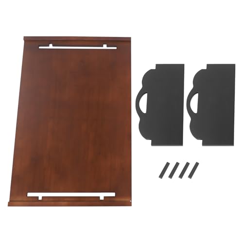 Cubierta para Estufa, Tabla de Bambú Rectangular con Mangos, Multifuncional para Cocina, Camping y Cafeterías Color Nogal miniatura 3