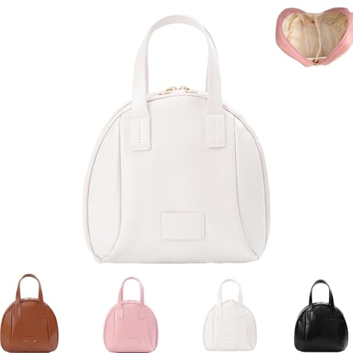 Multi Layered Shell Shaped Cosmetic Bag, Expectatioin Cosmetic Bag, Practicablek Cosmetic Bag, Portable Makeup Waterproof Waterproof Storage Bag with Compartments-White