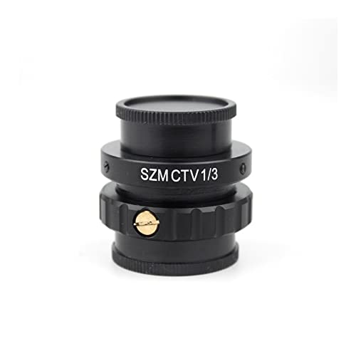 Microscope SZMC TV1/2 TV1/3 CTV Adapter 0.5X 0.35X 1X C-Mount Adapter Lens Trinocular Stereo Microscope Replacement Accessories(SZMC TV13)
