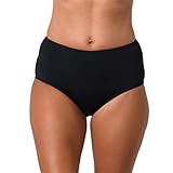 Jantzen Women's Solids Comfort Core Swim Bottom, 23171H, Black, 8