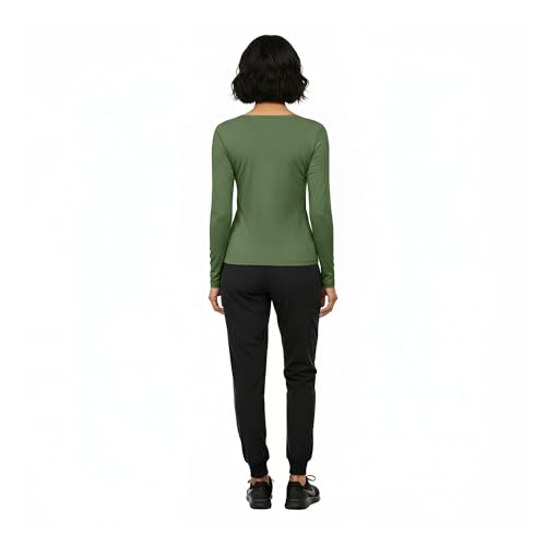 Image of Natural Uniforms Women's Long Sleeve Underscrub T-Shirt - Cotton Blend Scrub Base Layer for Nurses & Medical Professionals