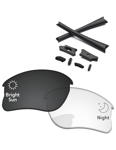 Image of Replacement Lenses & Rubber Kits for Oakley Flak Jacket XLJ OO9009 63mm - Precision Fit, UV Block, Impact Resistant
