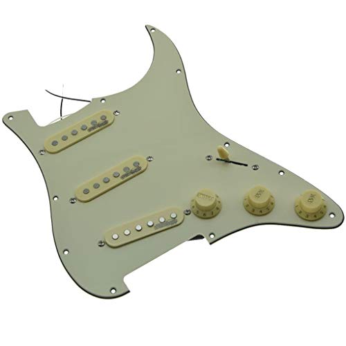 Dopro Loaded Guitar Pickguard with Wilkinson Pickups Prewired ST Pickguard for USA/Mexico FD Strat Stratocaster Aged White