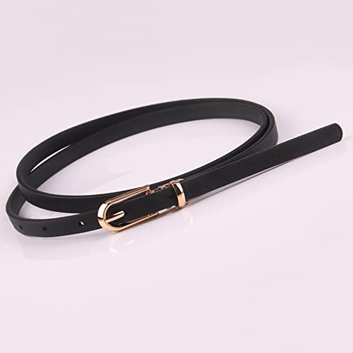 Women Leather Belt, Adjustable Wide Band, Waist Decoration with Alloy Buckle, Faux Leather Jeans Belt, Women Waist Strap Black2