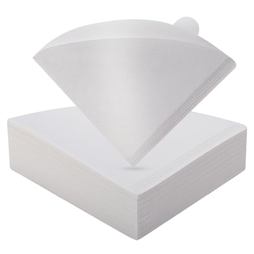 Coffee Filters, White Size#2,100 Counts 1-4Cups V02 Disposable Coffee Filter Paper Cone, Compatible with V60 For Pour Over Droppers and Drip Coffee Maker. (white)