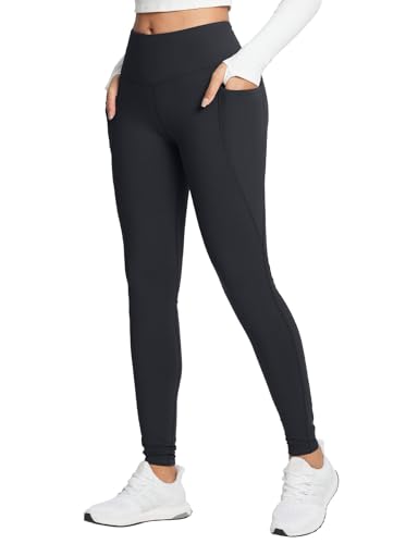 baleaf 25''/30'' Women's Fleece Lined Leggings Water Resistant High Waist Winter Running Hiking Pants Zipper Pockets2
