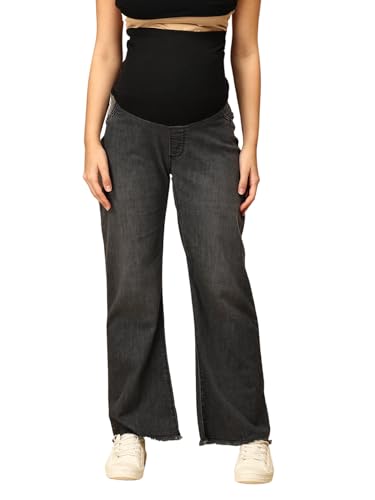 Image of The Mom Store Maternity Jeans for Women | Stretchy & Comfortable Denim Pants | Breathable & All-Day Comfort | Pre and Post Pregnancy Wear for New Mom Pant
