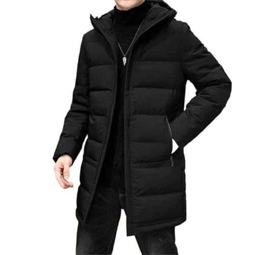 MQMYJSP Jaquetas masculinas de inverno para roupas de comprimento médio casaco longo quente acolchoa
