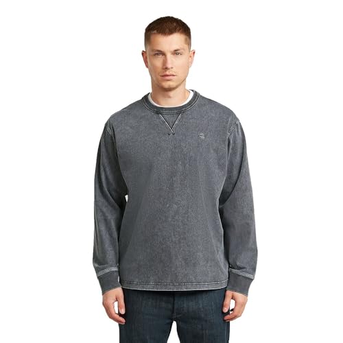 Sweater Homme G-Star Washed HB R SW en coton premium pour un look urbain