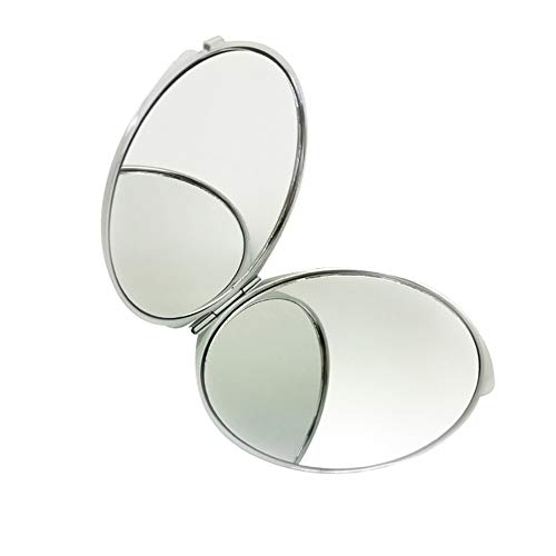 WFZ17 Compact Cosmetic Mirror, Elegant Compact Pocket Makeup Mirror, Handheld Travel Makeup Mirror 7CM Round