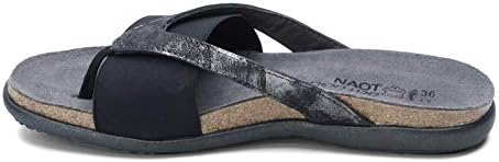 NAOT Women's, Penelope Sandal Black Metallic 39 M | Image 3
