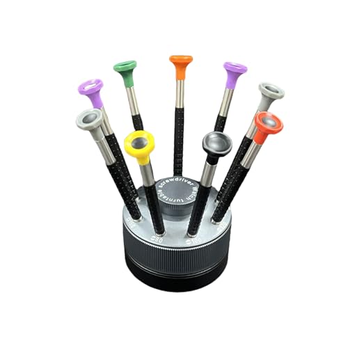 Watch Screwdriver Set with 9pcs Precision Slotted and Phillips，9pcs Different Sizes With 9 Extra Replace Blades Watchmaker Screwdriver Set for Watch/Eyeglass/Jewelry Repair