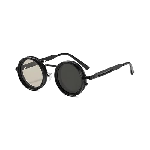 Image of 4Flaunt Spyn ND9 Adjustable Round Sunglasses with ND Filter - Stainless Steel Frame, Gojo Inspired Design, Polarized TAC Lenses & UV400 Protection