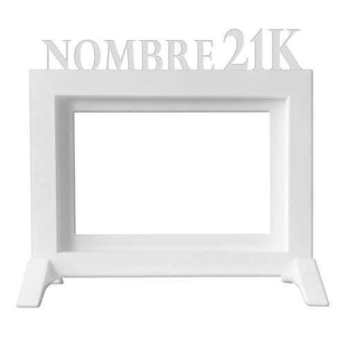 Well Home - Marco de Fotos de Mesa o Pared / Modelo '' CARRERA xxK'' / Tamaño del marco 20,5x13,5x1,5cm para Fotos de 10x15 / Color Blanco