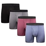 BAMBOO COOL Men’s Underwear Boxer Briefs Soft Comfortable Bamboo Viscose Underwear Boxer Briefs for