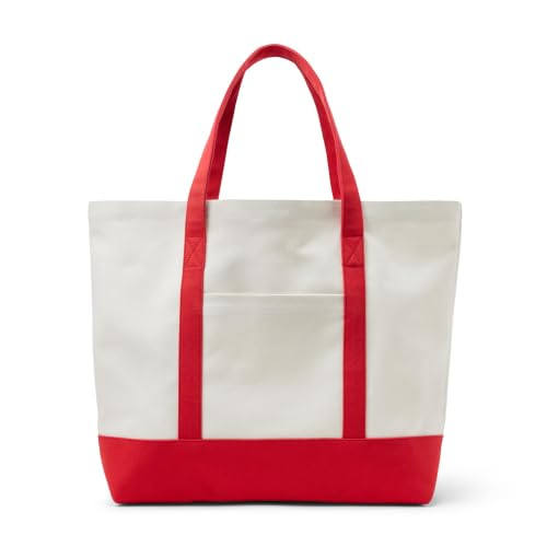 Amazon Essentials Borsa Tote Grande da Spiaggia in...