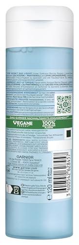 Garnier Hyaluron Barrier Repair Liquid Care: Toner für intensive Feuchtigkeit & Stärkung der Hautschutzbarriere, Mit 12% Glycerin, Panthenol & Hyaluronsäure für sofort aufgepolsterte Haut, 120 ml
