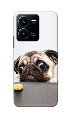 Image of PRINTFIDAA� Printed Hard Back Cover Case for Vivo Y22 Back Cover (Pug Dog) -2808