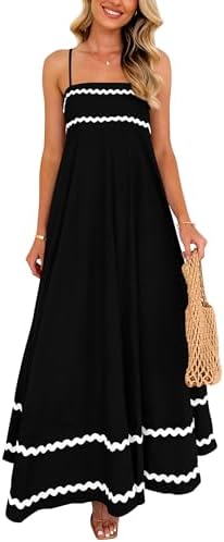 PRETTYGARDEN Women's 2026 Summer Flowy Maxi Dress Casual Sleevele...