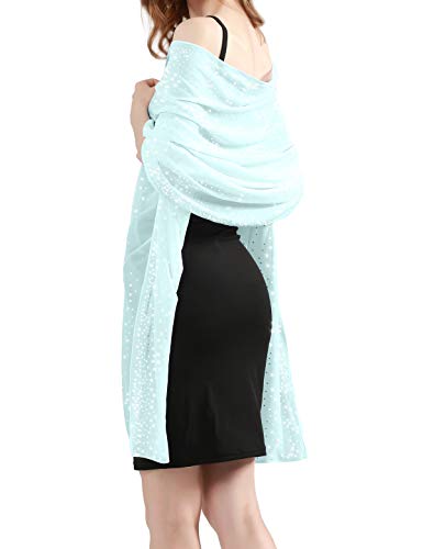 Sparkly Shawls and Wraps for Evening Dresses Chiffon Shawl Soft Silky Sparkly Party Wedding Scarf2
