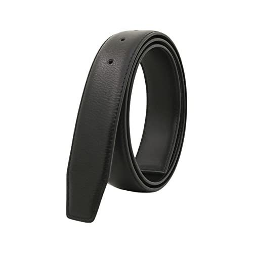 Retro Style Mens Belt Strap, 33mm Width Solid Color Without Buckle Waist Belt for Dress Adults