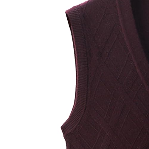 Men's Jacquard Sweater Vest Knit Button Cardigan Men Vests Cotton V-Neck Sleeveless Cardigans3