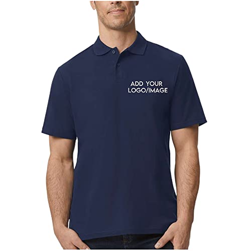 Polo Add Your Own Image Or Text to Shirts, Custom Embroidery Polo Embroidery, Personalized Formal Work Shirt with Custom Image Logo, Trendy Tee, for Boss Mom Dad