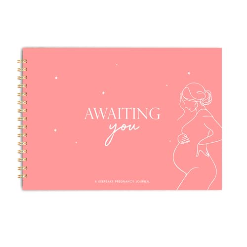 Image of Chaarpaai Pregnancy Journal for Pregnant Women | Awaiting You Pregnancy Planner | 27 Milestone Cards with 100 GSM Pages | Journal for Expecting Moms with Keepsake Box (Pink)