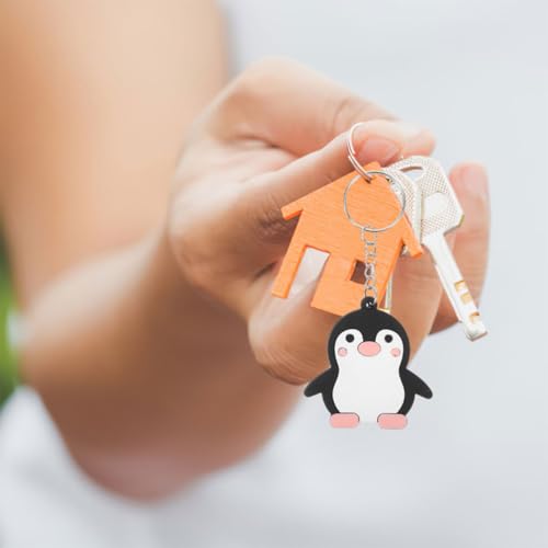 Llaveros de pingüino decorativos resistentes para mochilas de niños 7