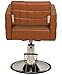 Buy-Rite Icon Styling Chair in Camel for Professional Salons & Barbershops, Extra Wide Seat, Quilted Design, Hydraulic Pump, Tufted Back, Easy-Clean Vinyl, Durable Steel Frame, YLG-192-CAM