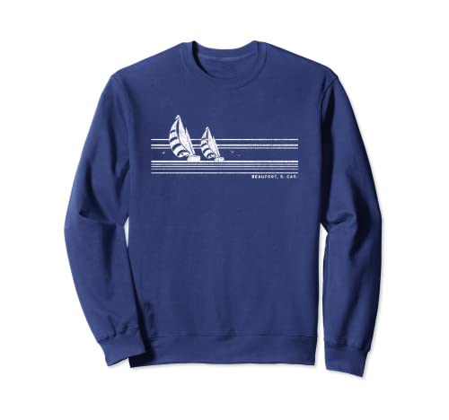 Beaufort SC Vintage Sailing 70s Nautical Sailboat Sweatshirt