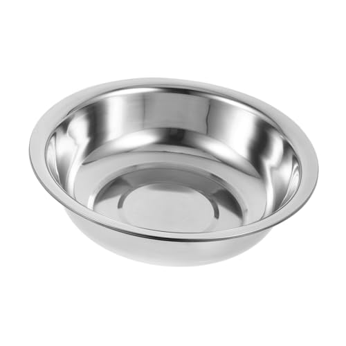 CIYODO Stainless Steel Bowl 27cm Multipurpose Soup and Fruit Washing Basin 304 Food-Grade Metal Kitchen Wash Basin for Home Household Use