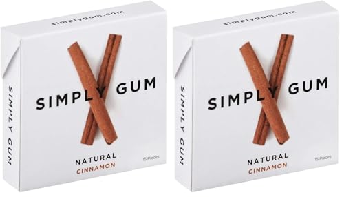 Simply Gum Natural Chewing Gum (Cinnamon, 15 Count (Pack of 2)) image 4