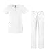 Produktbild Adar Universal Womens Scrub Set -Fashion Scrub Top and Multi-Pocket Scrub Pants - 903 - White - S